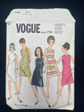 1960's Vogue 1756 Sewing Pattern - Adult Dresses