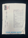 1960's Vogue 2581 Sewing Pattern - Adult Dresses
