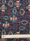 1 YD Cotton/Rayon Vintage - Multicolored Southwestern Geometric Designs