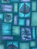 1 7/8+ YD Nylon - Leaves in Frames in Mottled Teals and Greens