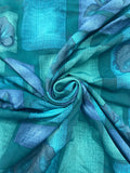 1 7/8+ YD Nylon - Leaves in Frames in Mottled Teals and Greens