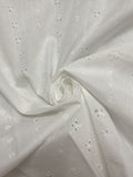 1 YD Cotton/Polyester Batiste Eyelet - White