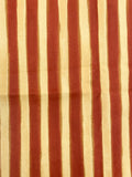 2 YD Nylon Outdoor Fabric Printed Stripe - Burnt Orange and Golden Yellow