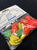 Buttons Plastic Set of 9 Vintage - Autumn Vegetables
