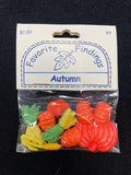 Buttons Plastic Set of 9 Vintage - Autumn Vegetables
