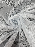 Polyester Floral Lace Vintage - White