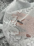 Polyester Floral Lace Vintage - White