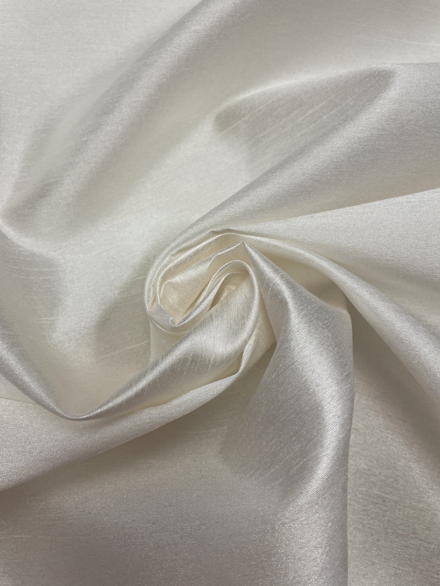 1 1/3 YD Polyester Home Dec. - White with Slight Slub Weave