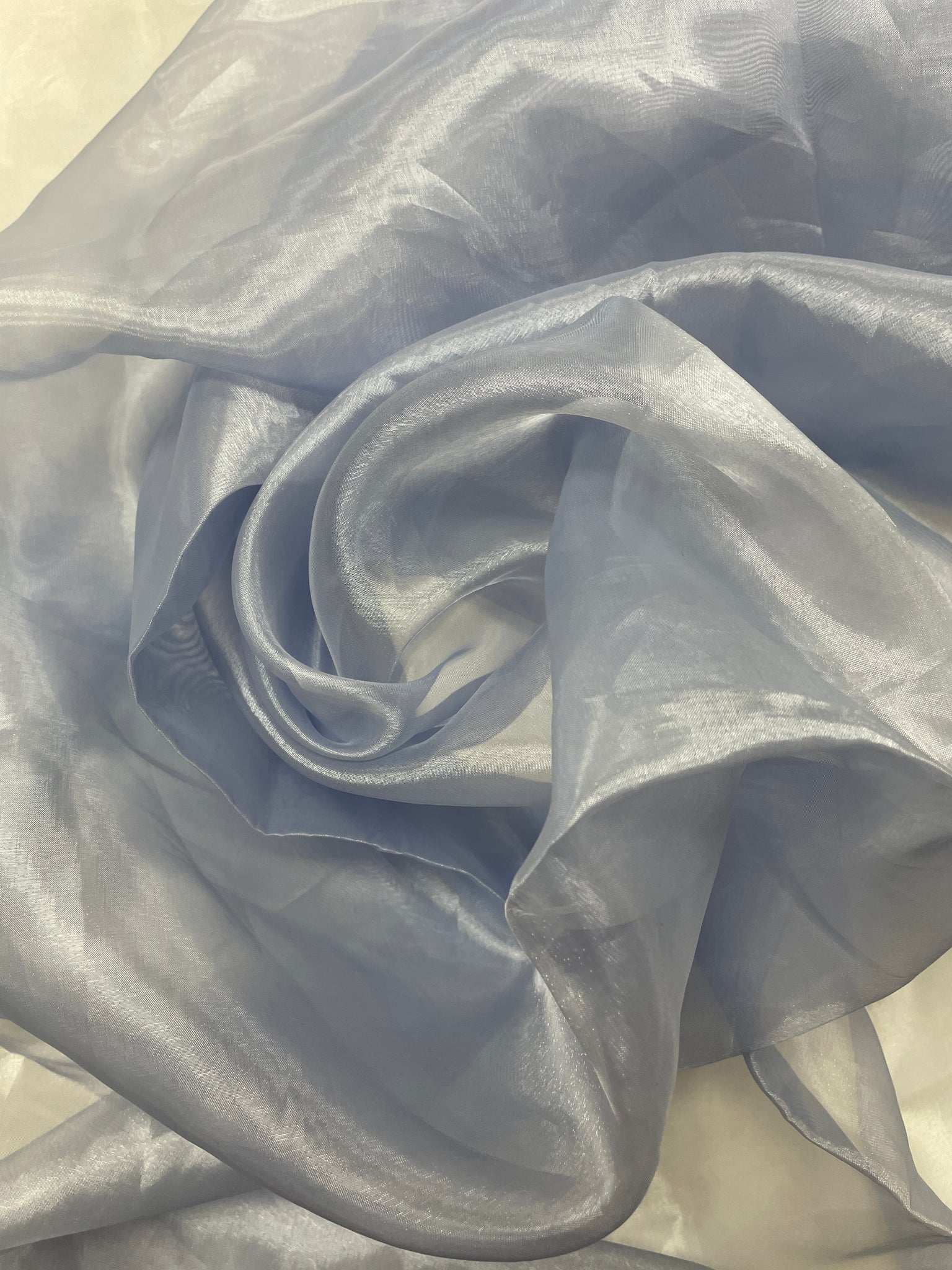 3 5/8 YD Polyester Organza - Icy Blue