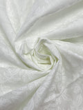 2 1/3 YD Quilting Cotton - White with White Leaves