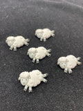 Buttons Plastic Set of 5 - Sheep