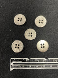 Buttons Metal Set of 5 - Metallic Silver
