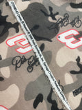2008 3 5/8 YD Cotton Flannel - Beige and Gray Camouflage with "3 Dale Earnhardt"