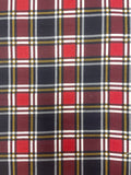 2 1/2 YD Cotton Flannel Printed Plaid - Red, Black, White, and Yellow