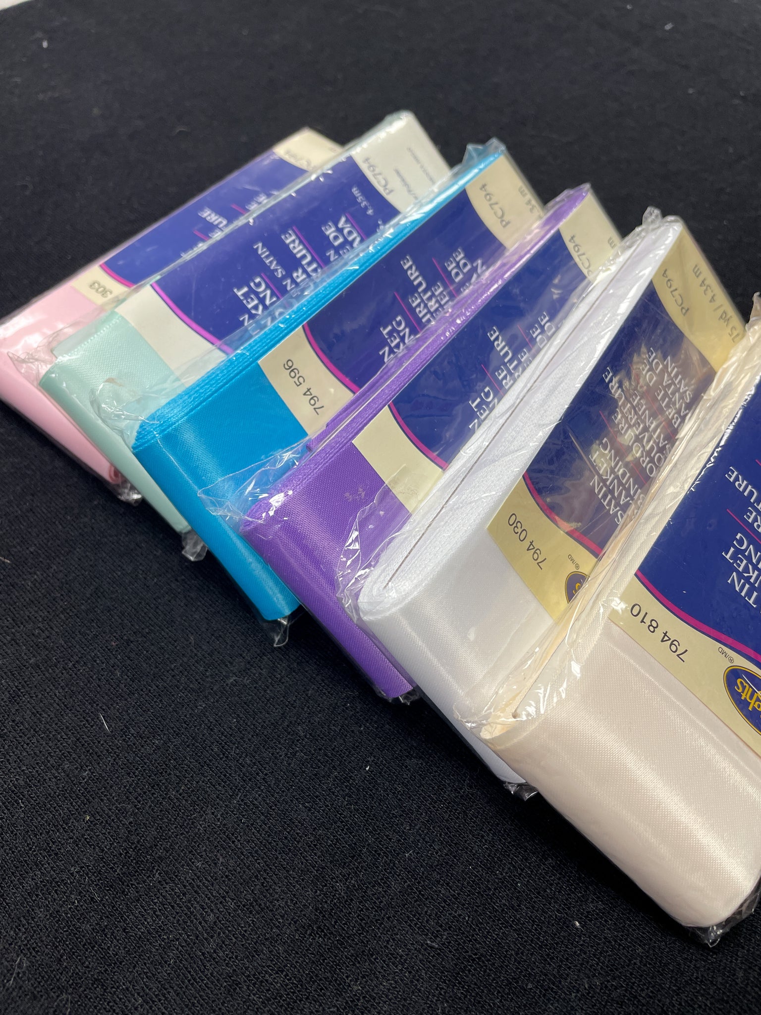 4 3/4 YD Polyester Satin Blanket Binding - Various Colors New in Package