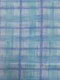 3 YD Nylon Printed Plaid - Blues and Aquas