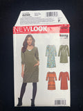 2014 New Look 6298 Sewing Pattern - Adult Knit Dresses FACTORY FOLDED