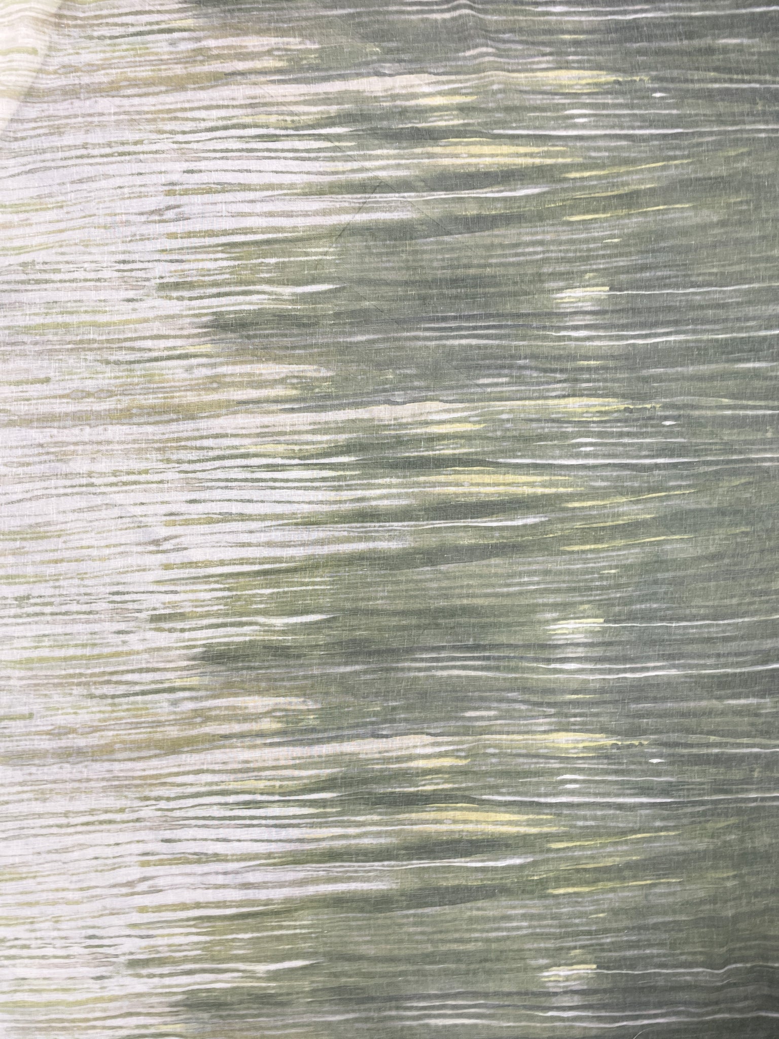 4 YD Poly/Cotton EXTRA WIDE Ombre Print - Off White with Greens