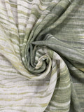 4 YD Poly/Cotton EXTRA WIDE Ombre Print - Off White with Greens