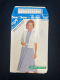 1988 See & Sew 6161 Sewing Pattern - Adult Dress and Jacket FACTORY FOLDED