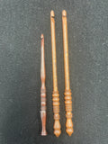 Crochet Hooks Turned Wood - Bundle of 3 Sizes