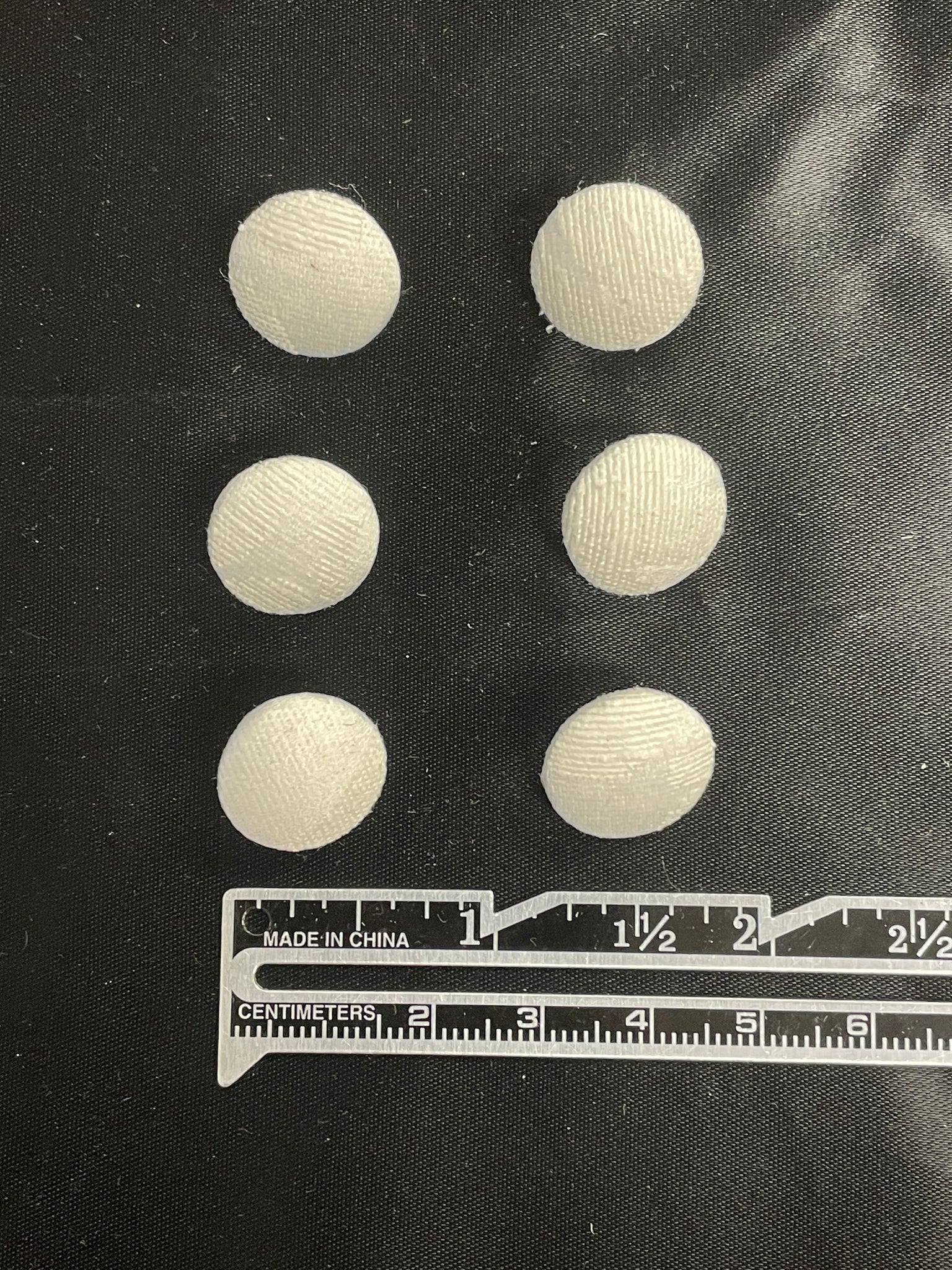 SALE Buttons Covered Set of 6 or 9 - White