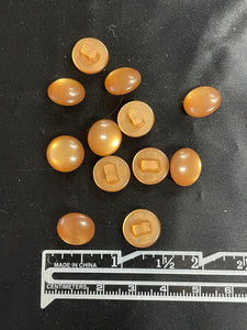 Buttons Set of 12 Vintage - Pearlescent Copper