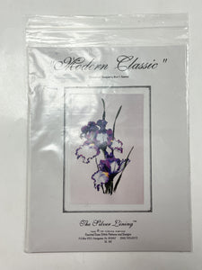 1999 Cross Stitch Pattern - Bearded Irises "Modern Classic"