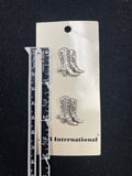 Button Metal Set of 2 - "Pewter" Finish Cowboy Boots