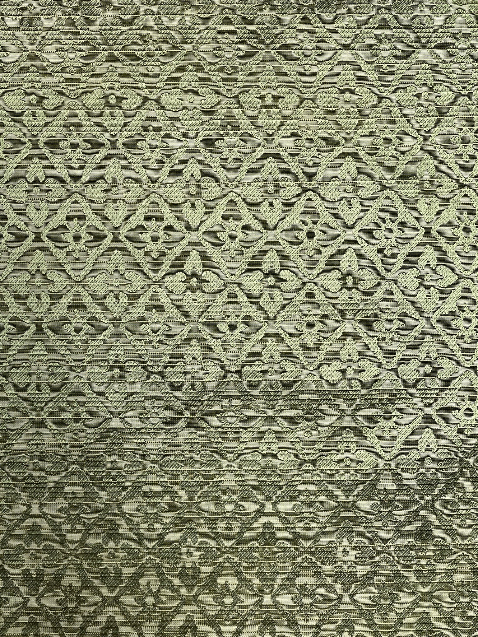 Cotton/Rayon Brocade Vintage - Celery Green with Pale Yellow/Green