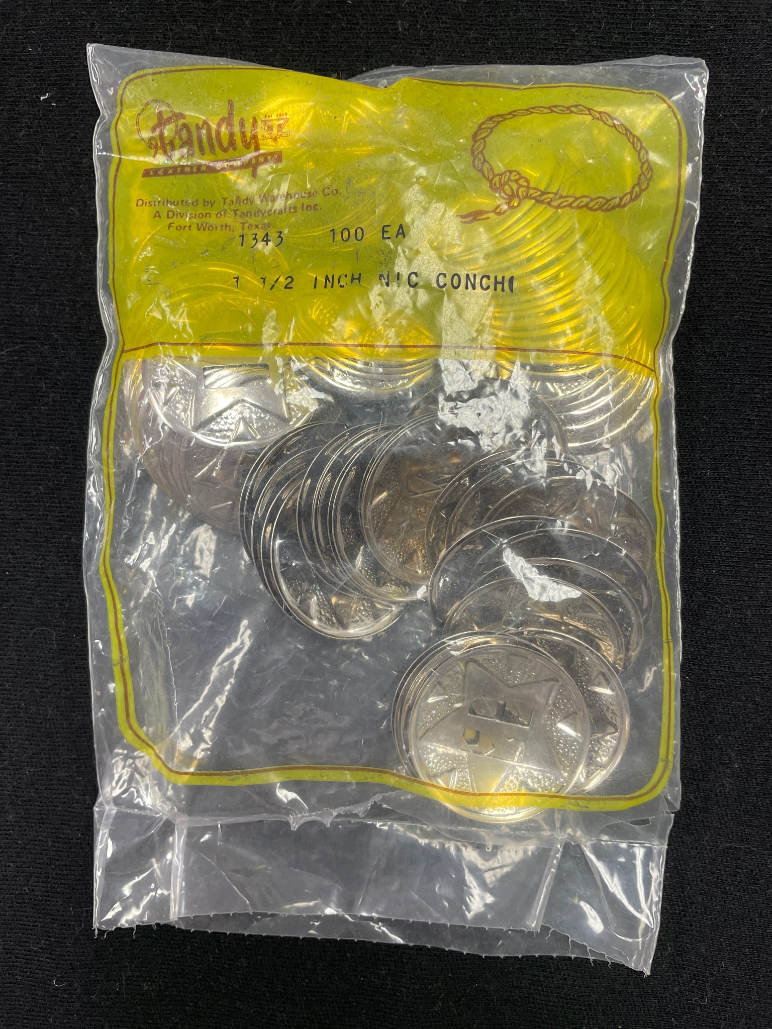 Metal 1 1/2" Conchos Bundle of 97 - Silver-Tone