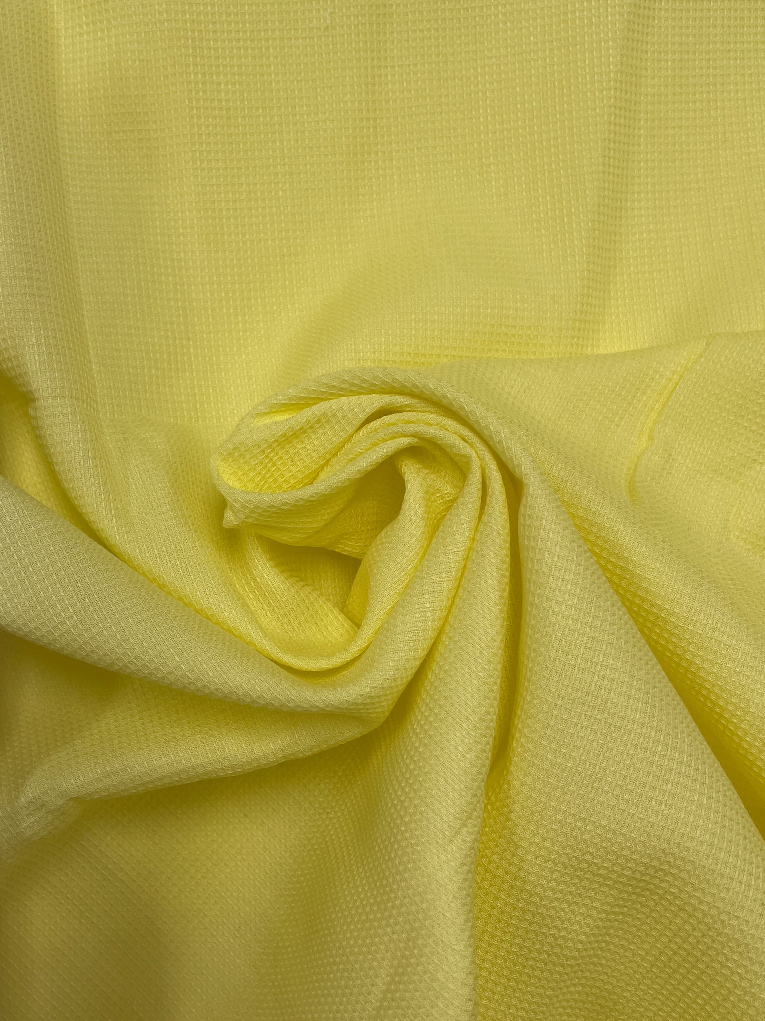 3 YD Poly/Cotton Waffle Weave - Sunshine Yellow
