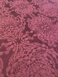 4 YD Silk/Cotton Faille Brocade - Burgundy