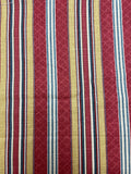 1 34 YD Cotton Printed Stripe - Brick Red, Golden Yellow and Gray