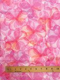 2020 1 YD Quilting Cotton - Watercolor-Style Wisteria in Pinks and Orange
