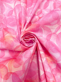 2020 1 YD Quilting Cotton - Watercolor-Style Wisteria in Pinks and Orange