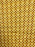 2 YD Quilting Cotton - Yellow and Dark Orange Scallops with Mettalic Gold Accents