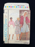 1978 McCall's 6152 Pattern - Dress, Blouse and Tie Belt FACTORY FOLDED