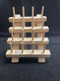 Wooden Bobbin Rack - Unfinished Wood