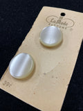 Buttons Set of 2 or 4 Vintage - Pearlescent White