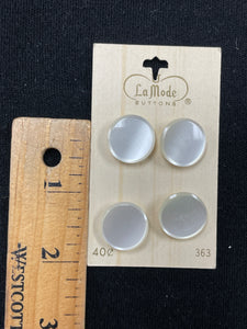 Buttons Set of 2 or 4 Vintage - Pearlescent White