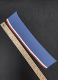 Poly/Cotton Ribbed Collar Vintage - Navy Blue with Stripes or Green