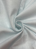 Cotton Flannel Printed Stripes - White with Yellow, Green, or Blue