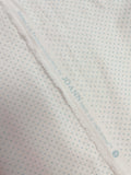 Cotton Flannel - White with Tiny Polka Dots in Pink, Green, or Blue