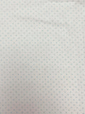 Cotton Flannel - White with Tiny Polka Dots in Pink, Green, or Blue