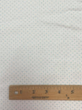 Cotton Flannel - White with Tiny Polka Dots in Pink, Green, or Blue