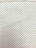 Cotton Flannel - White with Tiny Polka Dots in Pink, Green, or Blue