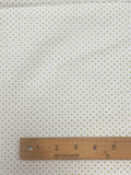 Cotton Flannel - White with Tiny Polka Dots in Pink, Green, or Blue