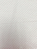 Cotton Flannel - White with Tiny Polka Dots in Pink, Green, or Blue