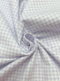 Cotton Flannel Printed Gingham- White with Yellow, Blue, or Lavender